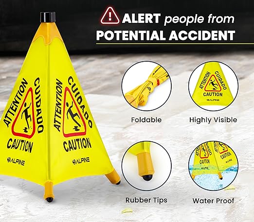 Pop-Up Wet Floor Warning Sign by Alpine - Image 2