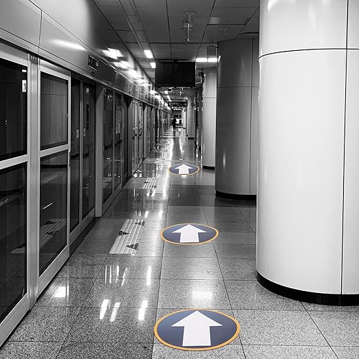 5PCS Arrow Floor Stickers Removable Adhesive Directional Sign Floor Decal - Image 4