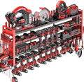 49.8" W Super Large Power Tool Organizer Wall Mount, 4-Layer Heavy Duty Tool by SHOMEXTOL