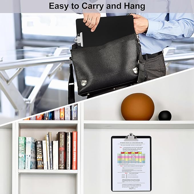 ZCZN Metal Clipboard, 4 Pack Heavy Duty Aluminum Clipboards 12 x 9 Inches - Image 5