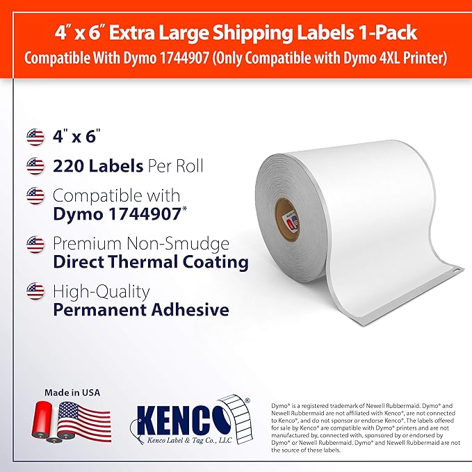 4" x 6" Compatible with Dymo® 4XL Postage Shipping Labels, Compatible with - Image 6
