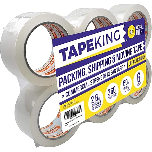 Tape King Quiet Clear Packing Tape | 60 Yards Per Roll | Heavy Duty Packing - Image 4