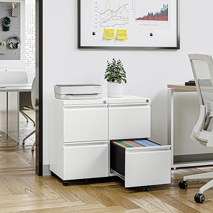 2 Drawer Mobile File Cabinet - Image 6