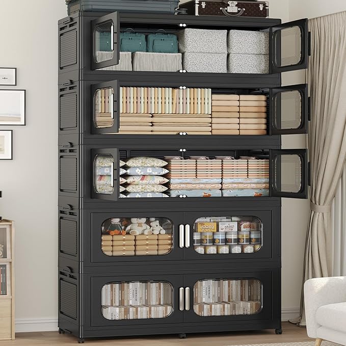 1000QT Large Stackable Storage Bins by Atrasee