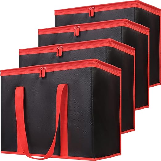 Bodaon odaon 4-Pack Insulated Reusable Grocery Shopping Bags, X-Large Picnic by Bodaon