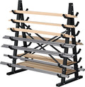 7-Tier Horizontal Storage Rack, Heavy-Duty Freestanding Steel Horizontal Bar by Aparecium