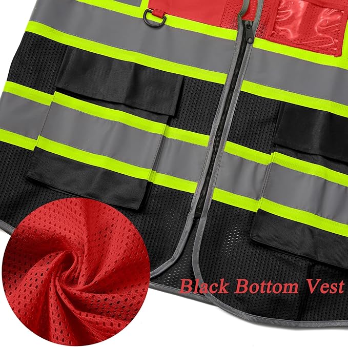 BeautyWill Custom Logo Safety Vest Class 2 High Visibility Reflective Vest - Image 2