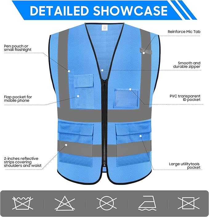 Reflective Safety Vest for Men Women - Image 2