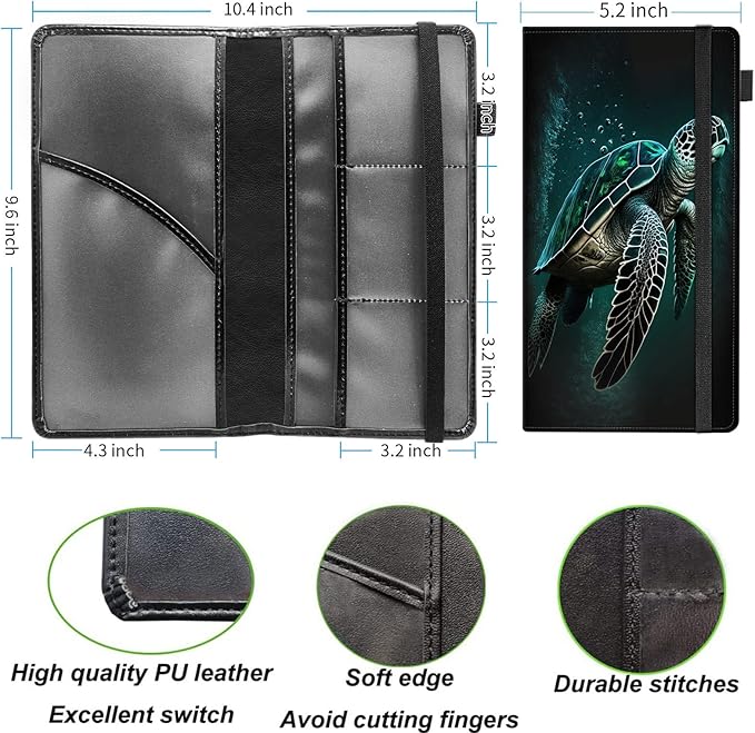 Car Registration and Insurance Holder, Leather Vehicle Glove Box Organizer - Image 4