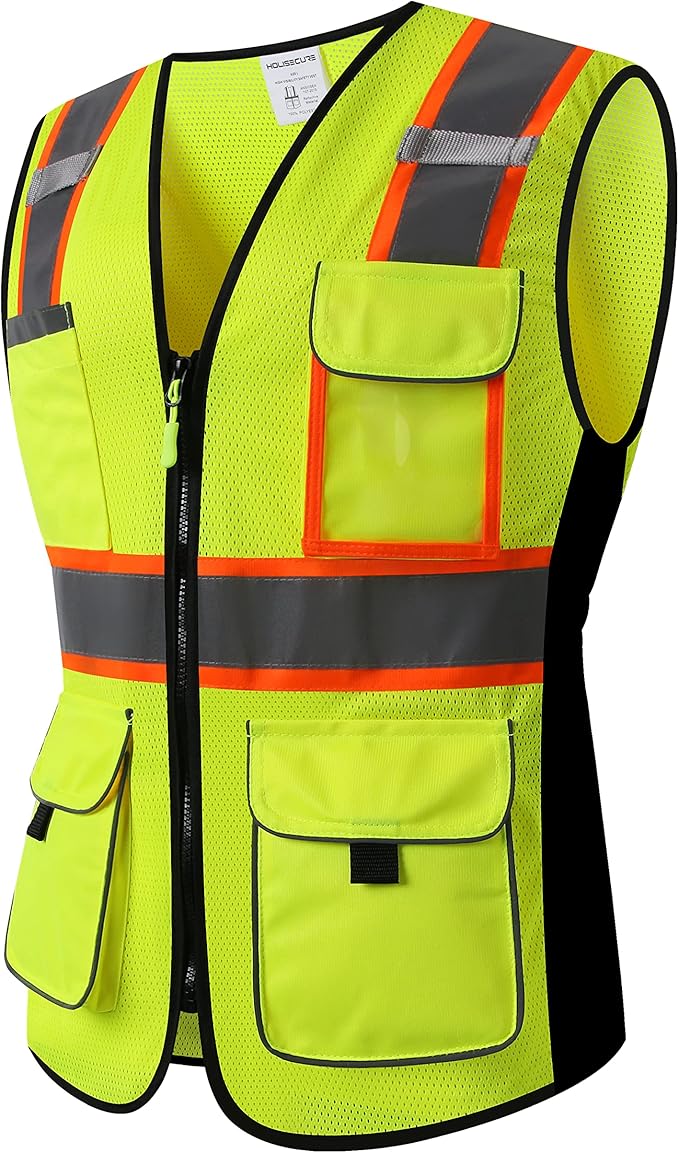Safety Vest for women, Hi vis Reflective Lady Work vest by HoliSecure