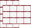 32" x 48" SwiftGlimpse 2026 Wall Calendar Erasable Jumbo XL Wet & Dry Erase by Swiftmaps