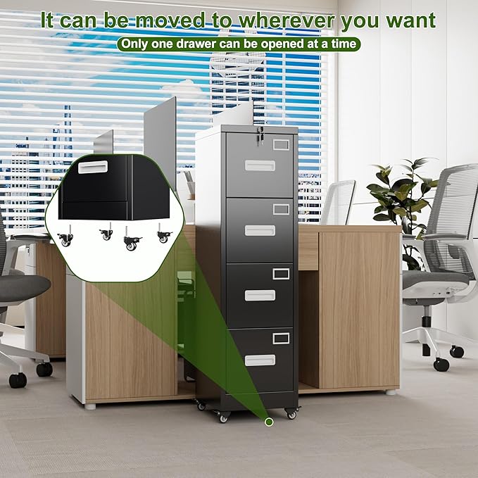 Aobabo 4 Drawer File Cabinet - Image 7