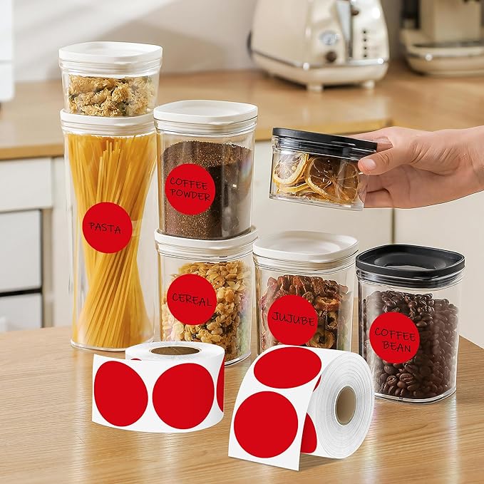 2 Inch Red Circle Stickers 500 Pcs, Permanent Color Coding Dots - Image 6
