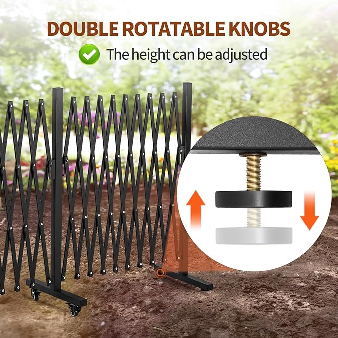 TECSPACE Aluminum Expandable Garden Fence, Portable Barricade Gate - Image 6