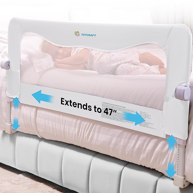 TotCraft MiniFlex Adjustable Length & Height Bed Rail by TotCraft