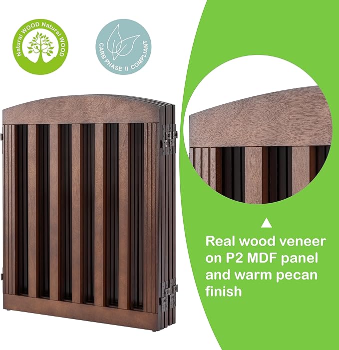 SPIRICH 120" Extra Wide 28" Tall Dog Gate Indoor, Dog Gates - Image 6