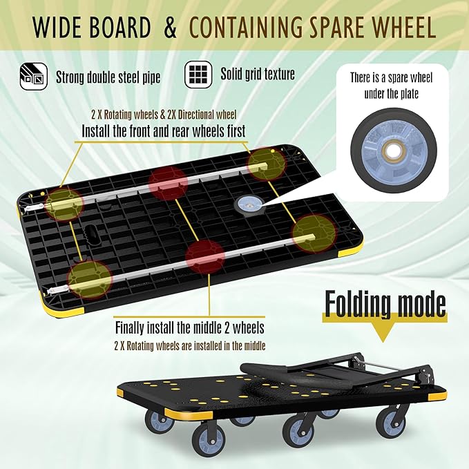 Heavy-Duty Foldable Platform Cart - Image 3