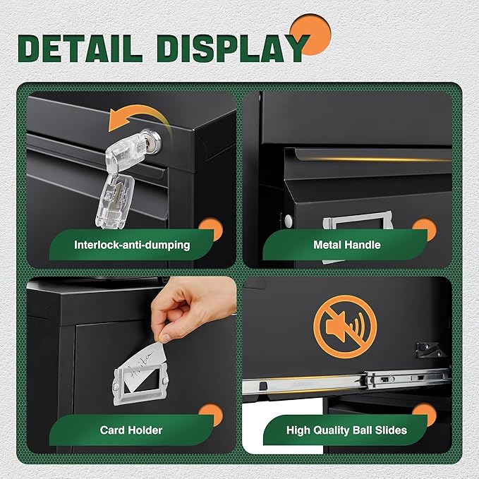 Letaya 2 Drawer File Cabinet - Image 5
