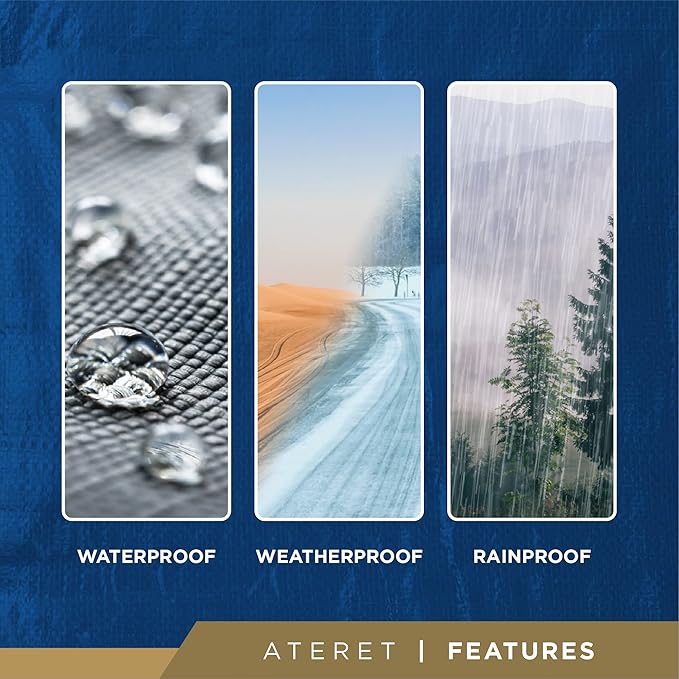 ATERET Multi-Purpose Blue Tarp Cover I Waterproof, 5-Mil Thick Plastic Poly - Image 3