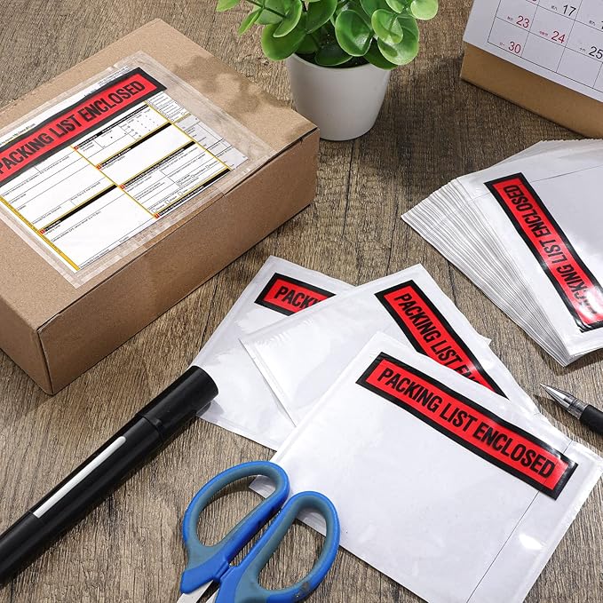 1000 Pcs Packing Slip Envelope Pouches Clear Self Adhesive Shipping Label - Image 6