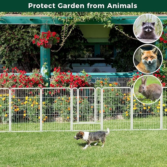 FXW Garden Fence Outdoor for The Yard – 40in x 36.4ft Heavy Duty Metal Animal - Image 2