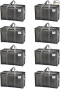 VENO 8 Pack Moving Bags and Large Christmas Storage Bins by Veno
