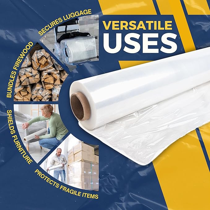 Industrial Stretch Film Wrap – 18" x 1000 FT x 80 Gauge, 4 Rolls Heavy Duty - Image 4
