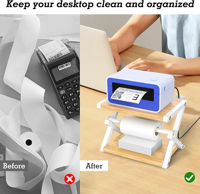 Alyoen Label Holder for Rolls and Fan-Fold Labels, Thermal Shipping Label - Image 4