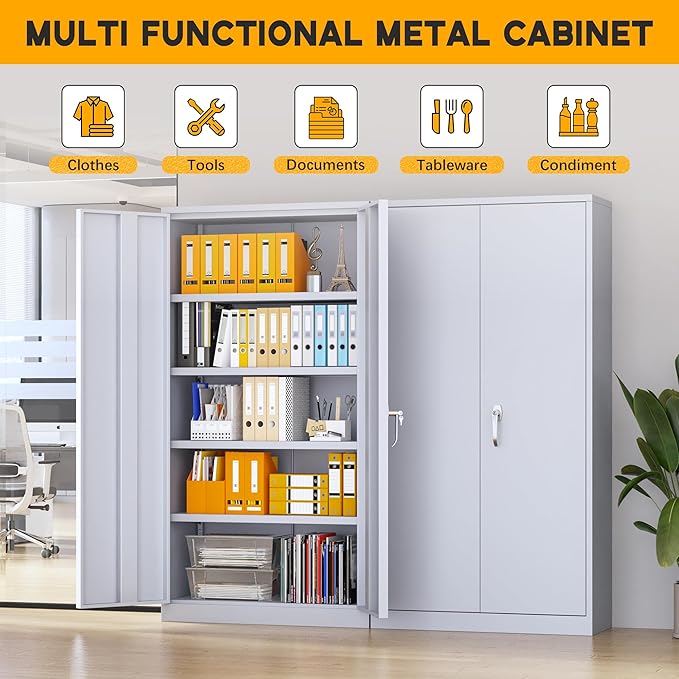 Greenvelly Metal Garage Storage Cabinet - Image 2