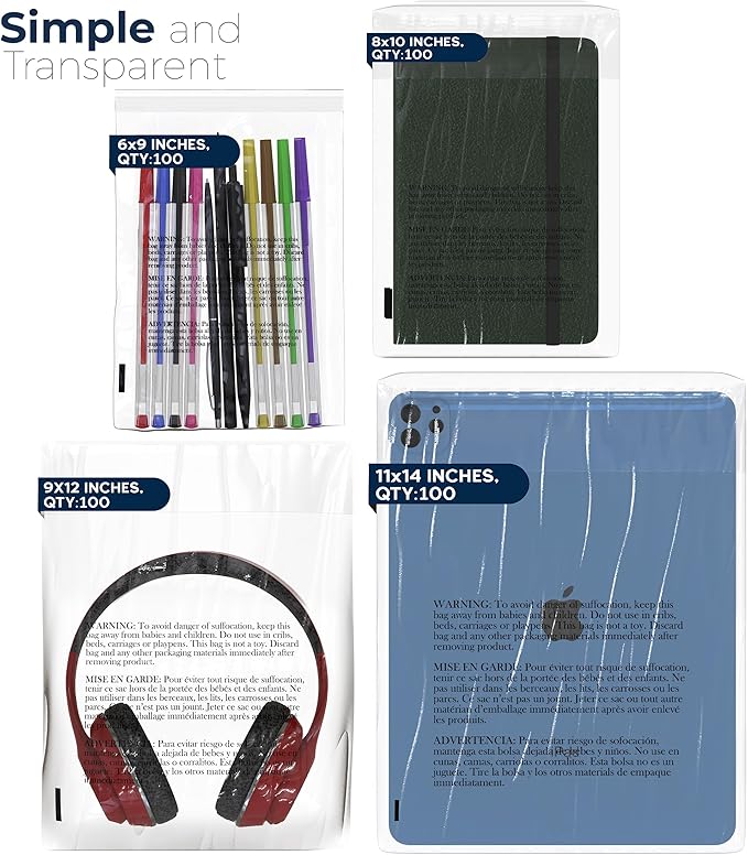 Poly Bags with Suffocation Warning 6x9", 11x14" - Image 2