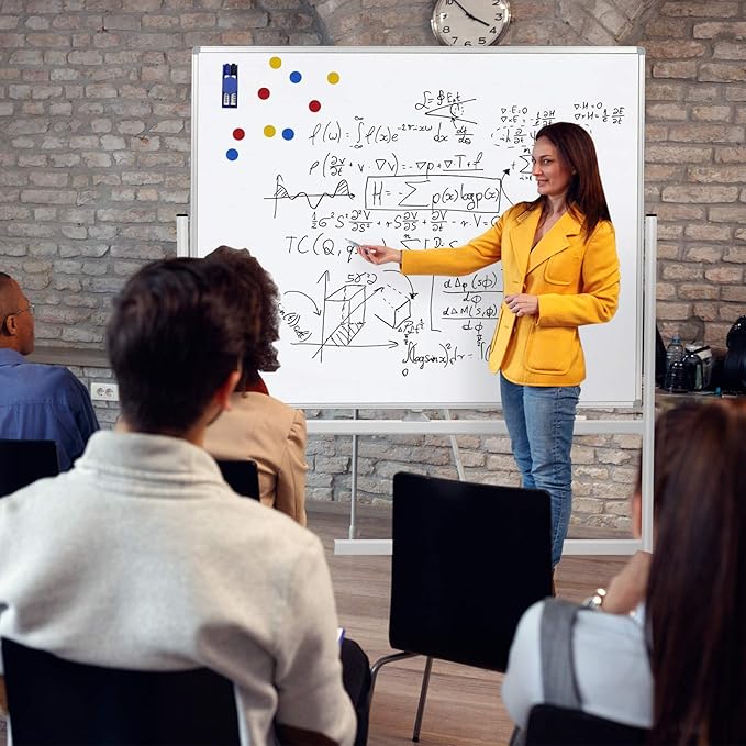 H-Qprobd 60"x48" Mobile Whiteboard Double-Sided Magnetic Dry Erase Board on - Image 4