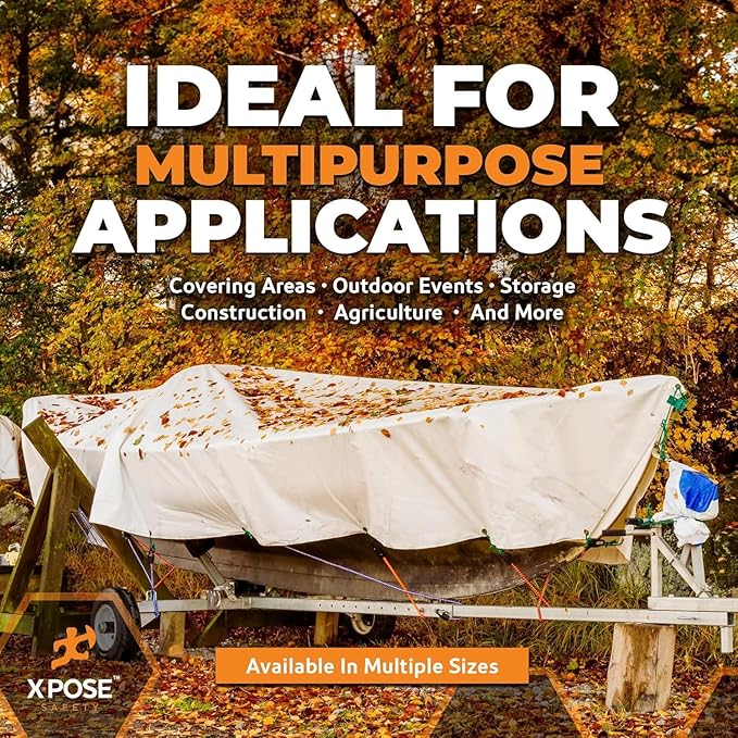 Heavy Duty White Poly Tarp 12' X 20' - Image 6