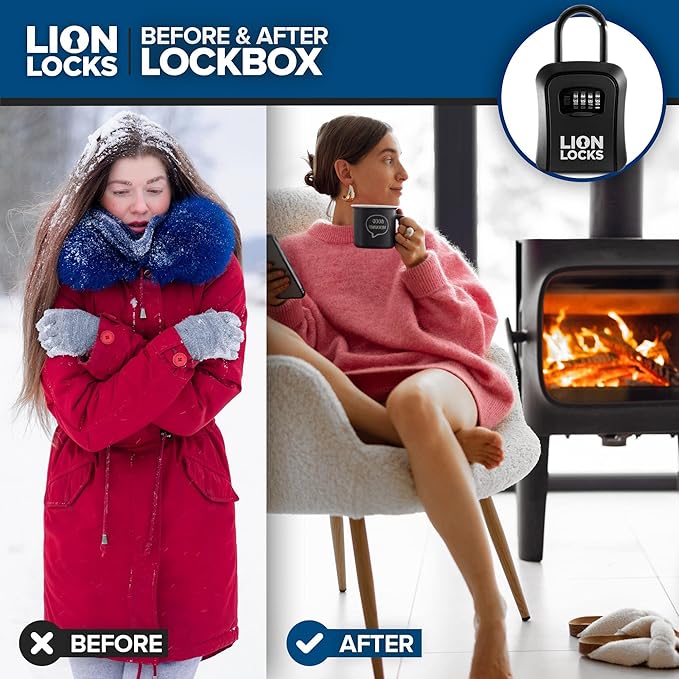 Lion Locks Lock Box for Keys, 6 Pack Black - Image 7