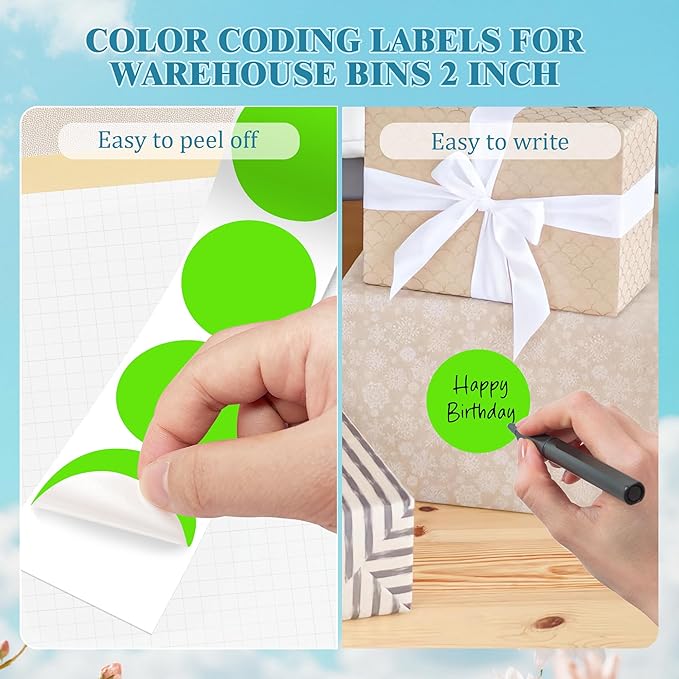 2 Inch Round Color Coding Labels - Image 4