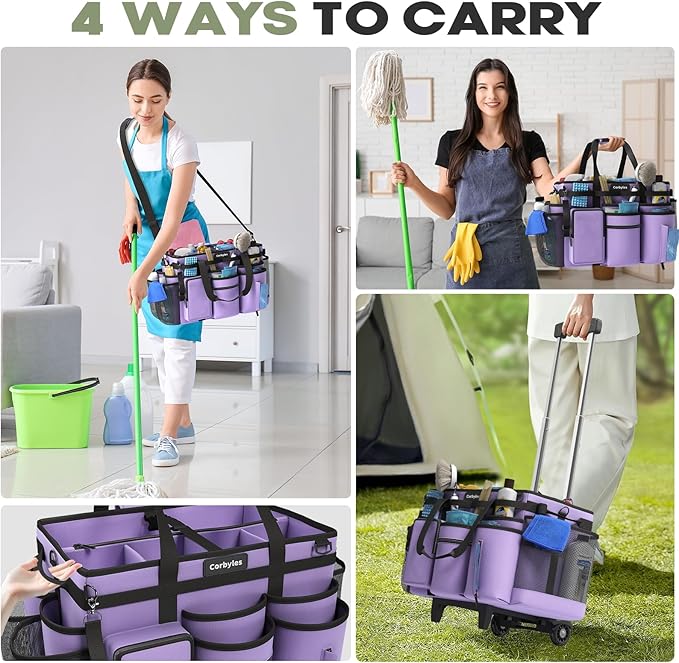 Rolling Cleaning Caddy Bag - Image 4