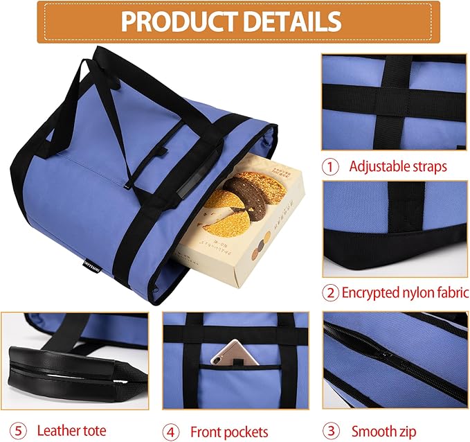 Insulated Cooler Bag, Reusable Grocery Bags - Image 5