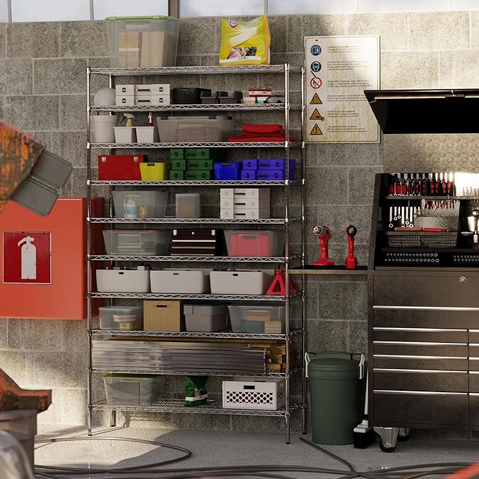 18" Deep x 54" Wide x 96" Height Wire Shelving Kit | 10-Tier | NSF Commercial - Image 6