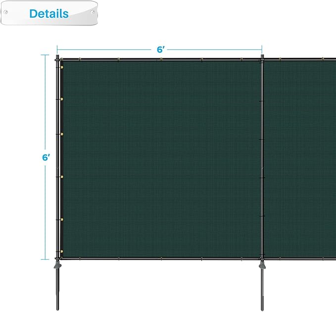 Patio 6' x 148' Outdoor Privacy Screen Freestanding Temporary Fence Panels Net - Image 5