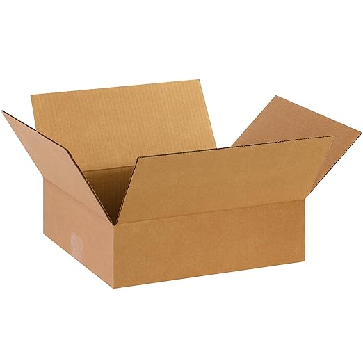 TAPE LOGIC 14 x 12 x 4 Corrugated Cardboard Boxes, Flat 14"L x 12"W x 4"H by TapeLogic