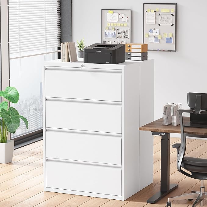 Superday Lateral File Cabinet 4 Drawer, Filing Cabinets - Image 2