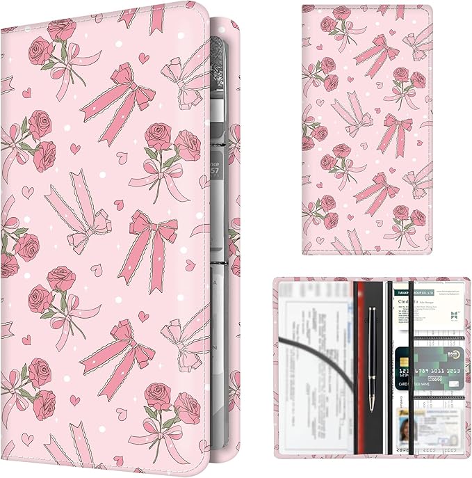 Premium Car Registration and Insurance Card Holder, Cute PU Leather Car by Unknown