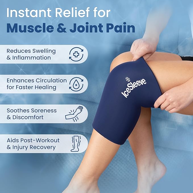 IceSleeve Elbow & Knee Ice Pack Wrap, Reusable Ice Sleeve - Image 5