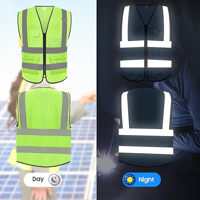 Reflective Safety Vest for Men Women - Image 3