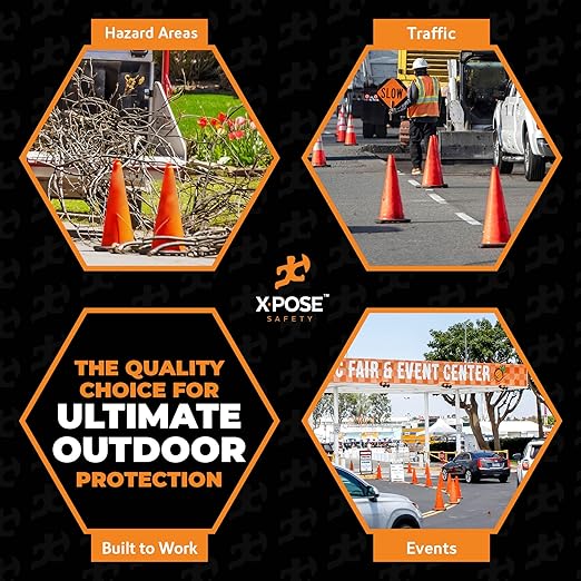 Xpose Safety 28 Inch Orange Traffic Cones, Kids and Construction - Image 8