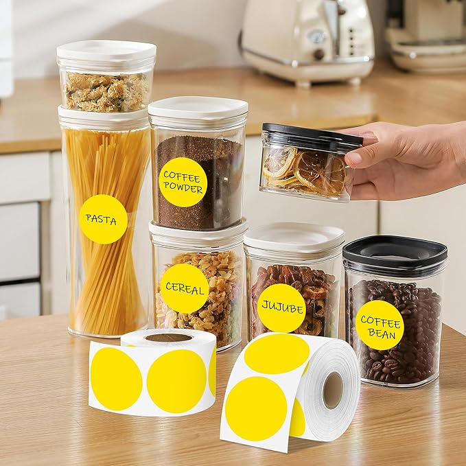 2 Inch Yellow Circle Stickers 500 Pcs, Permanent Color Coding Dots - Image 6