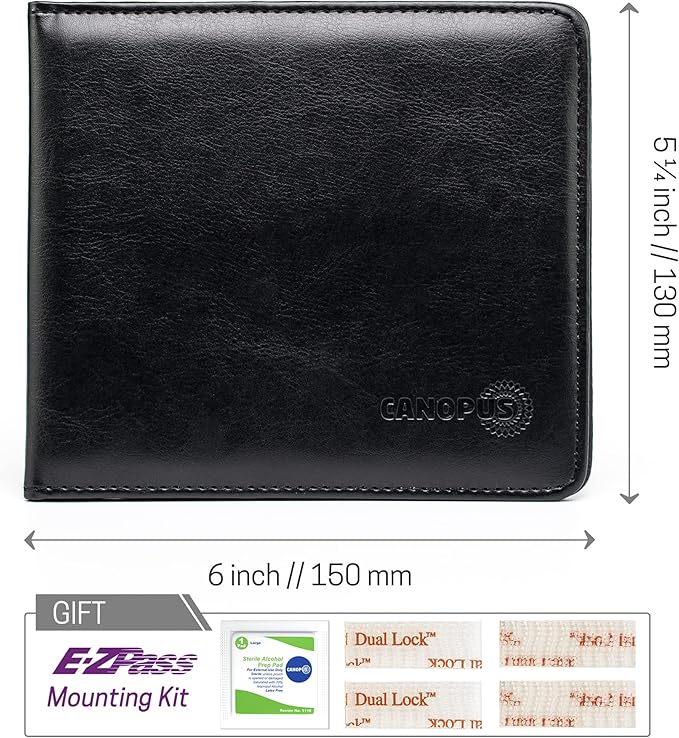 CANOPUS Car Registration and Insurance Holder, PU Leather Card Holder, Vehicle - Image 7