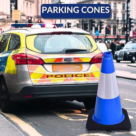 BESEA 6Pack 18 Inch Blue Traffic Cones - Image 5