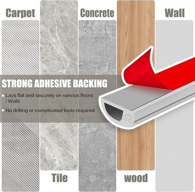 Cord Wall Cover, 39in Self-Adhesive Wire Covers - Image 6