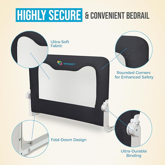 TotCraft Bed Safety Rails for Toddlers - Image 8