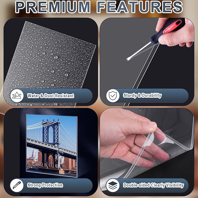 AKONEGE 2 Pcs 18" x 24" Rigid Print Protectors Clear Hard Sheet Protectors - Image 3